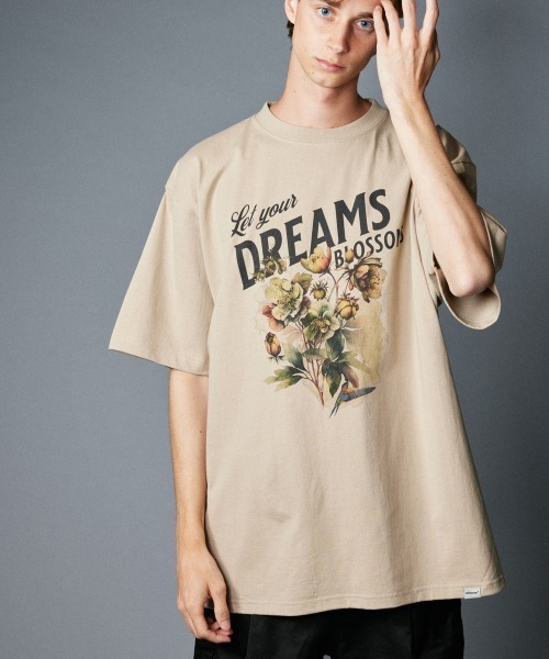 rehacer(レアセル)の「rehacer : Dream Blossom CS / ドリームブロッサム CS / ドリームブロッサム カットソー(Tシャツ/カットソー・メンズ・ベージュ/ホワイト/ブルー・X-LARGE/LARGE/MEDIUM/SMALL)」の2枚目の写真