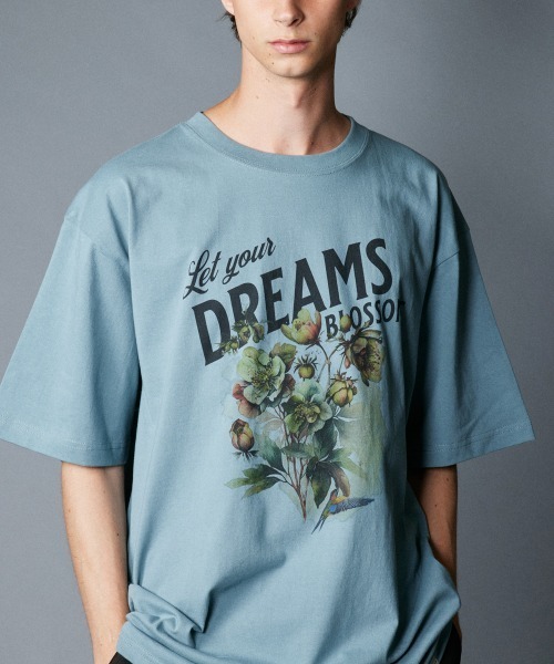 rehacer(レアセル)の「rehacer : Dream Blossom CS / ドリームブロッサム CS / ドリームブロッサム カットソー(Tシャツ/カットソー・メンズ・ベージュ/ホワイト/ブルー・X-LARGE/LARGE/MEDIUM/SMALL)」の3枚目の写真
