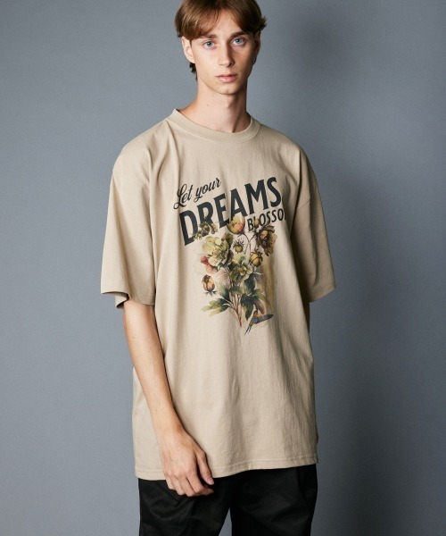 rehacer(レアセル)の「rehacer : Dream Blossom CS / ドリームブロッサム CS / ドリームブロッサム カットソー(Tシャツ/カットソー・メンズ・ベージュ/ホワイト/ブルー・X-LARGE/LARGE/MEDIUM/SMALL)」の8枚目の写真