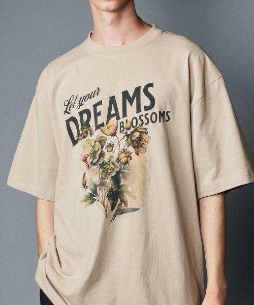 rehacer(レアセル)の「rehacer : Dream Blossom CS / ドリームブロッサム CS / ドリームブロッサム カットソー(Tシャツ/カットソー・メンズ・ベージュ/ホワイト/ブルー・X-LARGE/LARGE/MEDIUM/SMALL)」の9枚目の写真