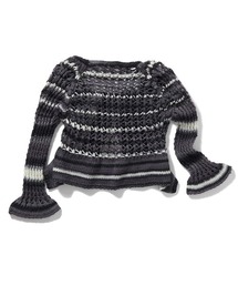 9/6まで掲載【PERVERZE】Face Hand Knit Cardigan PERVERZE, FACE HAND KNIT CARDIGAN (GRAY) - SLOW STEADY CLUB