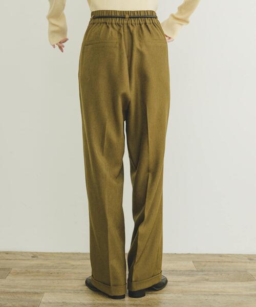 ITEMS URBANRESEARCH（アイテムズ アーバンリサーチ）の「ベルト付きパンツ（その他パンツ・レディース・カーキ/チャコールグレー/ブラウン・FREE）」の5枚目の写真
