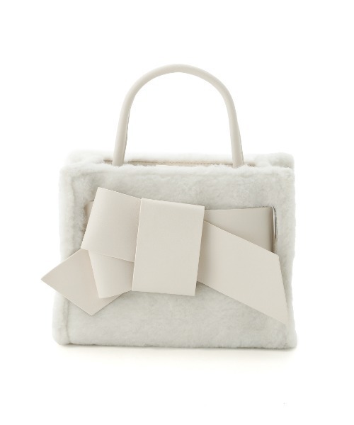 FRAY I.D（フレイアイディー）の「【Holiday】ファーリボンミドルバッグ（ショルダーバッグ・レディース・ホワイト/ピンク/グレー・FREE）」の7枚目の写真