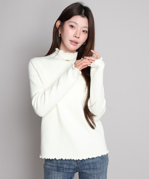 by LEGNA(バイレグナ)の「裏起毛メロウモックネックニット(ニット/セーター・レディース・ブラック/グレー/ホワイト/ベージュ/モカ・FREE)」の13枚目の写真