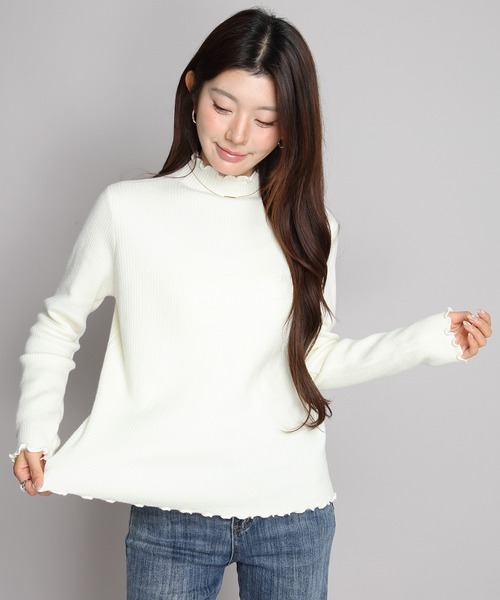 by LEGNA(バイレグナ)の「裏起毛メロウモックネックニット(ニット/セーター・レディース・ブラック/グレー/ホワイト/ベージュ/モカ・FREE)」の15枚目の写真