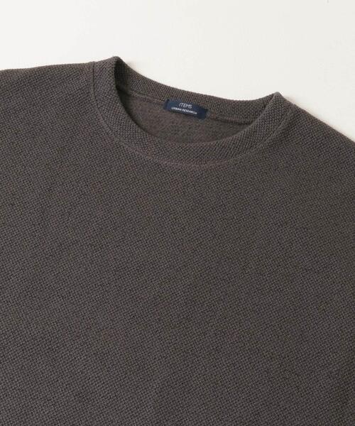 ITEMS URBANRESEARCH(アイテムズ アーバンリサーチ)の「粗針WAFFLE裏起毛クルーネック トップス(スウェット・メンズ・オートミール/チャコールグレー/グレー系その他・MEDIUM/LARGE)」の11枚目の写真
