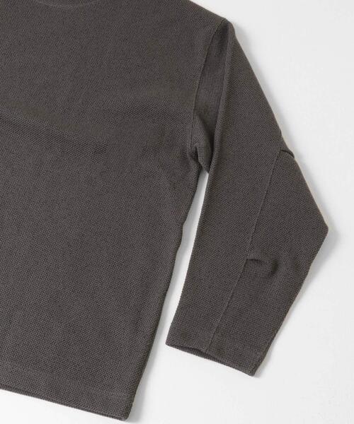 ITEMS URBANRESEARCH(アイテムズ アーバンリサーチ)の「粗針WAFFLE裏起毛クルーネック トップス(スウェット・メンズ・オートミール/チャコールグレー/グレー系その他・MEDIUM/LARGE)」の12枚目の写真