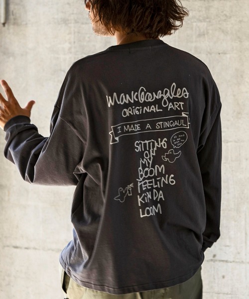 Mark Gonzales(マーク・ゴンザレス)の「【WEB・直営店限定】MARK GONZALES ARTWORK COLLECTION(マーク ゴンザレス)バックプリントロングTシャツ/4type/4colors(Tシャツ/カットソー・メンズ・ホワイト系2/ブラック系1/ホワイト系4/ベージュ系2/グレー系1/ブラック系3/ホワイト系1/ベージュ系3/ベージュ系1/ブラック系4/ブラック系2/ホワイト系3/ベージュ系4/グレー系4/グレー系3/グレー系2・XL/L/M)」の9枚目の写真