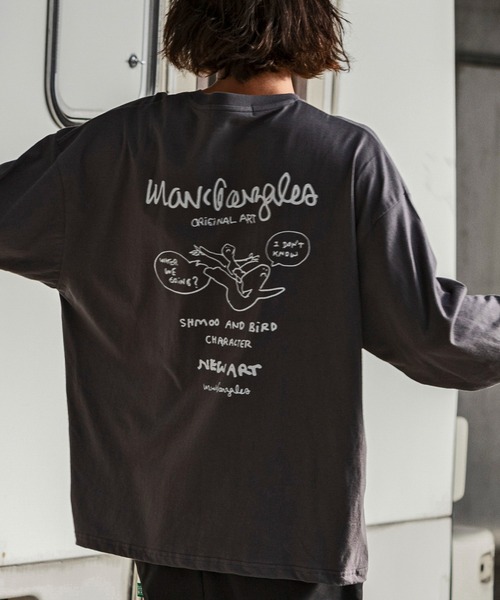 Mark Gonzales(マーク・ゴンザレス)の「【WEB・直営店限定】MARK GONZALES ARTWORK COLLECTION(マーク ゴンザレス)バックプリントロングTシャツ/4type/4colors(Tシャツ/カットソー・メンズ・ホワイト系2/ブラック系1/ホワイト系4/ベージュ系2/グレー系1/ブラック系3/ホワイト系1/ベージュ系3/ベージュ系1/ブラック系4/ブラック系2/ホワイト系3/ベージュ系4/グレー系4/グレー系3/グレー系2・XL/L/M)」の11枚目の写真