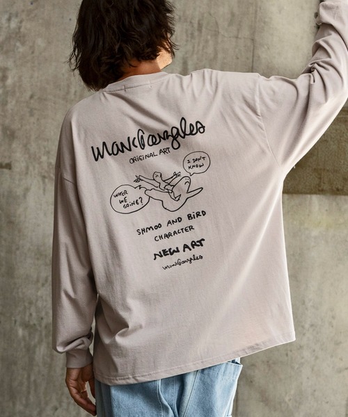 Mark Gonzales(マーク・ゴンザレス)の「【WEB・直営店限定】MARK GONZALES ARTWORK COLLECTION(マーク ゴンザレス)バックプリントロングTシャツ/4type/4colors(Tシャツ/カットソー・メンズ・ホワイト系2/ブラック系1/ホワイト系4/ベージュ系2/グレー系1/ブラック系3/ホワイト系1/ベージュ系3/ベージュ系1/ブラック系4/ブラック系2/ホワイト系3/ベージュ系4/グレー系4/グレー系3/グレー系2・XL/L/M)」の15枚目の写真