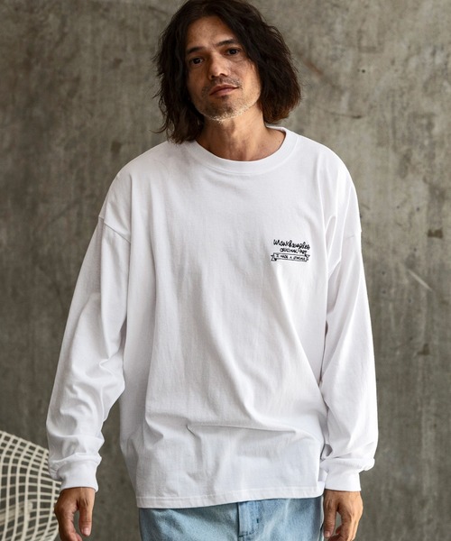 Mark Gonzales(マーク・ゴンザレス)の「【WEB・直営店限定】MARK GONZALES ARTWORK COLLECTION(マーク ゴンザレス)バックプリントロングTシャツ/4type/4colors(Tシャツ/カットソー・メンズ・ホワイト系2/ブラック系1/ホワイト系4/ベージュ系2/グレー系1/ブラック系3/ホワイト系1/ベージュ系3/ベージュ系1/ブラック系4/ブラック系2/ホワイト系3/ベージュ系4/グレー系4/グレー系3/グレー系2・XL/L/M)」の17枚目の写真