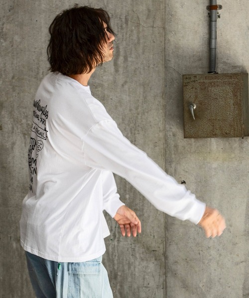 Mark Gonzales(マーク・ゴンザレス)の「【WEB・直営店限定】MARK GONZALES ARTWORK COLLECTION(マーク ゴンザレス)バックプリントロングTシャツ/4type/4colors(Tシャツ/カットソー・メンズ・ホワイト系2/ブラック系1/ホワイト系4/ベージュ系2/グレー系1/ブラック系3/ホワイト系1/ベージュ系3/ベージュ系1/ブラック系4/ブラック系2/ホワイト系3/ベージュ系4/グレー系4/グレー系3/グレー系2・XL/L/M)」の18枚目の写真