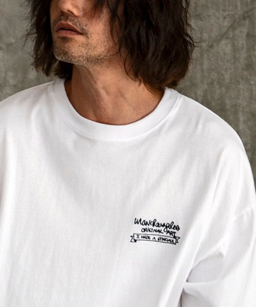 Mark Gonzales(マーク・ゴンザレス)の「【WEB・直営店限定】MARK GONZALES ARTWORK COLLECTION(マーク ゴンザレス)バックプリントロングTシャツ/4type/4colors(Tシャツ/カットソー・メンズ・ホワイト系2/ブラック系1/ホワイト系4/ベージュ系2/グレー系1/ブラック系3/ホワイト系1/ベージュ系3/ベージュ系1/ブラック系4/ブラック系2/ホワイト系3/ベージュ系4/グレー系4/グレー系3/グレー系2・XL/L/M)」の19枚目の写真