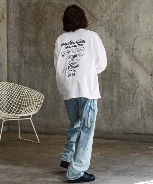Mark Gonzales(マーク・ゴンザレス)の「【WEB・直営店限定】MARK GONZALES ARTWORK COLLECTION(マーク ゴンザレス)バックプリントロングTシャツ/4type/4colors(Tシャツ/カットソー・メンズ・ホワイト系2/ブラック系1/ホワイト系4/ベージュ系2/グレー系1/ブラック系3/ホワイト系1/ベージュ系3/ベージュ系1/ブラック系4/ブラック系2/ホワイト系3/ベージュ系4/グレー系4/グレー系3/グレー系2・XL/L/M)」の21枚目の写真