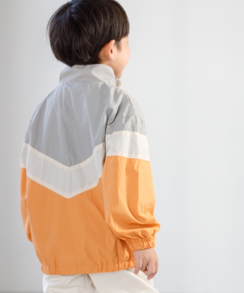 MAKE YOUR DAY（メイクユアデイ）の「切替ナイロンジャケット■80～140cm（ナイロンジャケット・キッズ・オレンジ/イエロー/ブラック・80/90/100/110/120/130/140）」の11枚目の写真