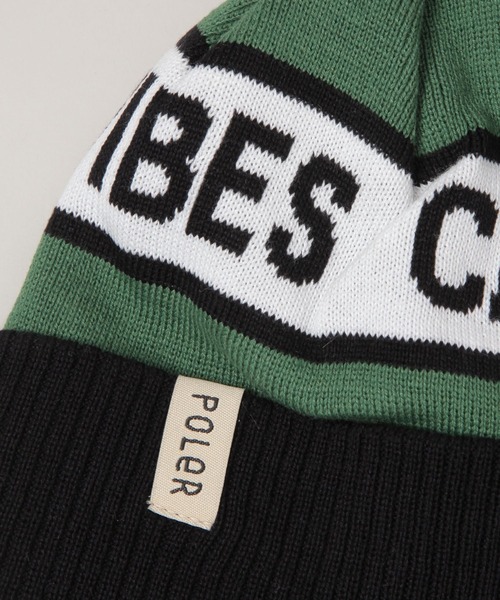 POLeR(ポーラー)の「【POLeR/ポーラー】ロゴニット帽/ビーニー(ニットキャップ/ビーニー・メンズ・ダークグレー/ブラック/ライトブルー・FREE)」の6枚目の写真