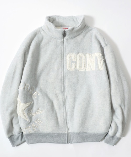 【セール】2024AW CONVERSE/コンバース シャギー裏ボア ブランドロゴ スタンドジャケット フルジップブルゾン レディース メンズ（ブルゾン）｜CONVERSE（コンバース）