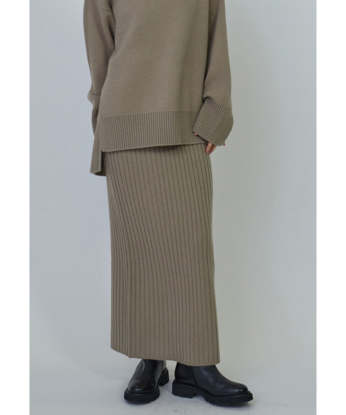 【セール】ウールカシミヤワイドリブスカート（スカート）｜1er Arrondissement（プルミエアロンディスモン）