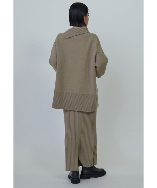 【セール】ウールカシミヤワイドリブスカート（スカート）｜1er Arrondissement（プルミエアロンディスモン）