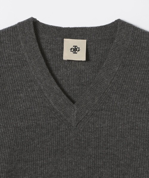 Firsthand（ファーストハンド）の「The Garment/ザ ガーメント Como Sleeve Knit / 20957 / Vネックニット（ニット/セーター・レディース・グレー/ブラック・6）」の4枚目の写真