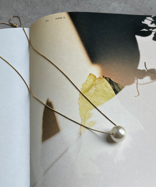 DouDou（ドゥドゥ）の「1粒ビッグパールロングネックレス（ネックレス・レディース・シルバー/ゴールド・FREE）」の8枚目の写真