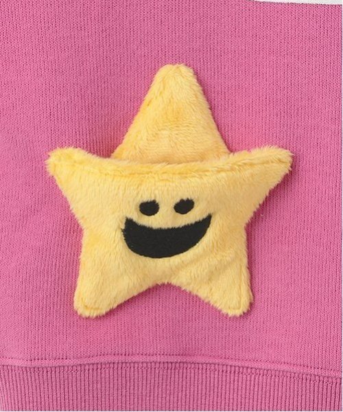 X-girl Stages（エックスガールステージス）の「キラッキートレーナー（スウェット・キッズ・ネイビー/ピンク・90cm/110cm/100cm/120cm）」の7枚目の写真