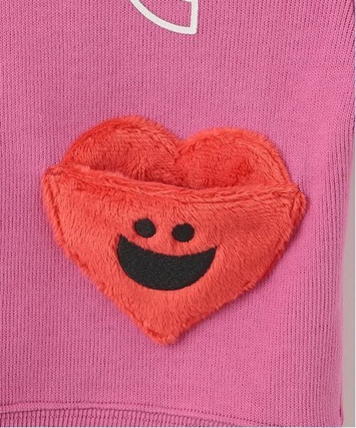 X-girl Stages（エックスガールステージス）の「キラッキートレーナー（スウェット・キッズ・ネイビー/ピンク・90cm/110cm/100cm/120cm）」の8枚目の写真