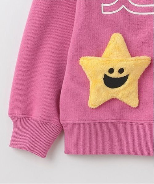 X-girl Stages（エックスガールステージス）の「キラッキートレーナー（スウェット・キッズ・ネイビー/ピンク・90cm/110cm/100cm/120cm）」の9枚目の写真