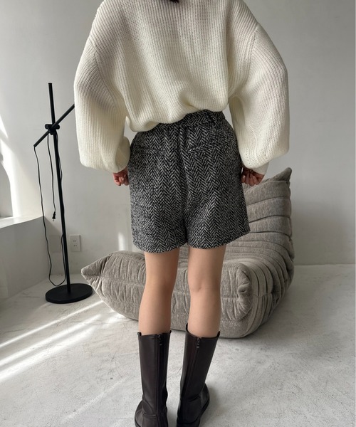 I_am（アイアム）の「tweed half pants / ツイードハーフパンツ（その他パンツ・レディース・ブラック・FREE）」の4枚目の写真