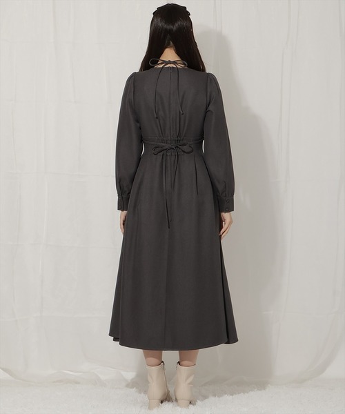 WILLSELECTION（ウィルセレクション）の「クロスネックフレアワンピース（ワンピース・レディース・チャコールグレー/ダークブラウン/ボルドー・FREE）」の5枚目の写真