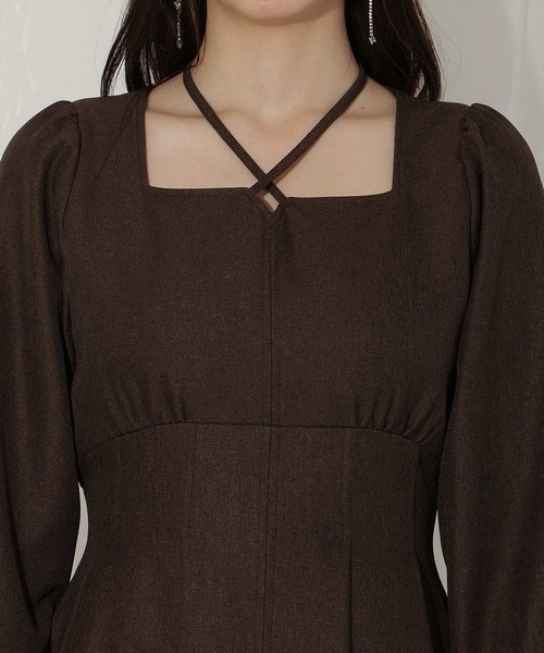 WILLSELECTION（ウィルセレクション）の「クロスネックフレアワンピース（ワンピース・レディース・チャコールグレー/ダークブラウン/ボルドー・FREE）」の13枚目の写真