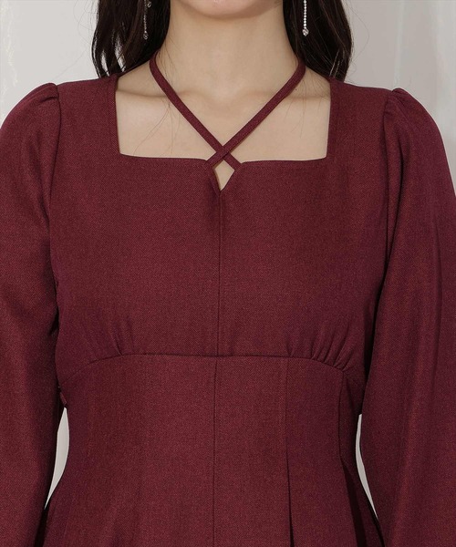 WILLSELECTION（ウィルセレクション）の「クロスネックフレアワンピース（ワンピース・レディース・チャコールグレー/ダークブラウン/ボルドー・FREE）」の22枚目の写真