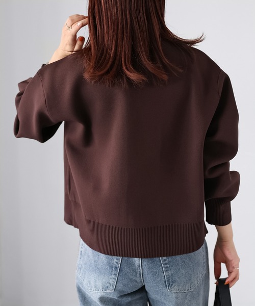 Riberry(リベリー)の「スポンディッシュ金ボタンショートカーデ(カーディガン/ボレロ・レディース・オフホワイト/ブラック/グレイッシュベージュ/ブラウン・FREE)」の13枚目の写真