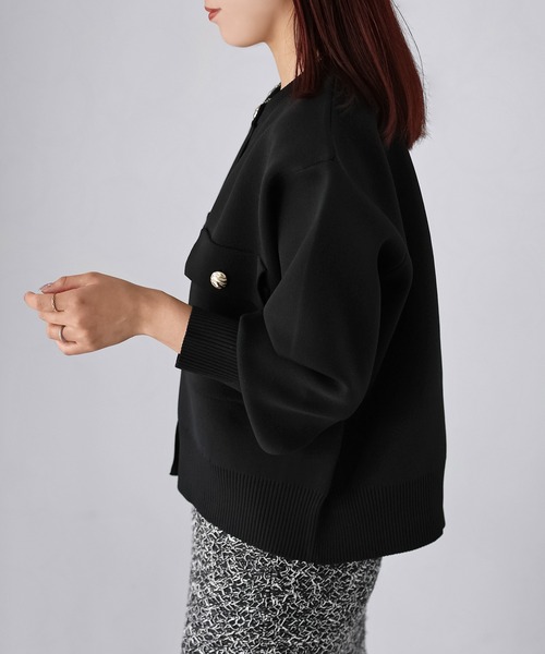 Riberry（リベリー）の「スポンディッシュ金ボタンショートカーデ（カーディガン/ボレロ・レディース・オフホワイト/ブラック/グレイッシュベージュ/ブラウン・FREE）」の21枚目の写真