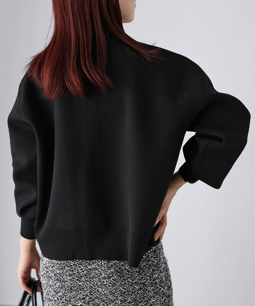 Riberry（リベリー）の「スポンディッシュ金ボタンショートカーデ（カーディガン/ボレロ・レディース・オフホワイト/ブラック/グレイッシュベージュ/ブラウン・FREE）」の19枚目の写真