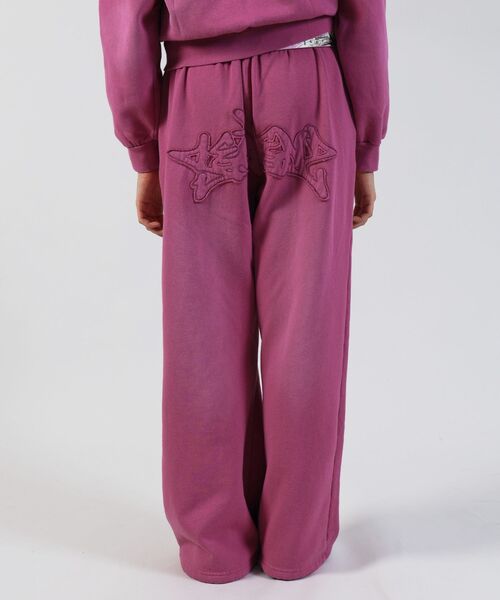 【SEQUENZ（シークエンズ）】LOGO APPLIQUE SWEAT PANTS / フェード スウェット オーバーサイズ ヴィンテージライク 裏起毛 ≪SET UP着用可能≫（スウェットパンツ）｜SEQUENZ（シークエンズ）
