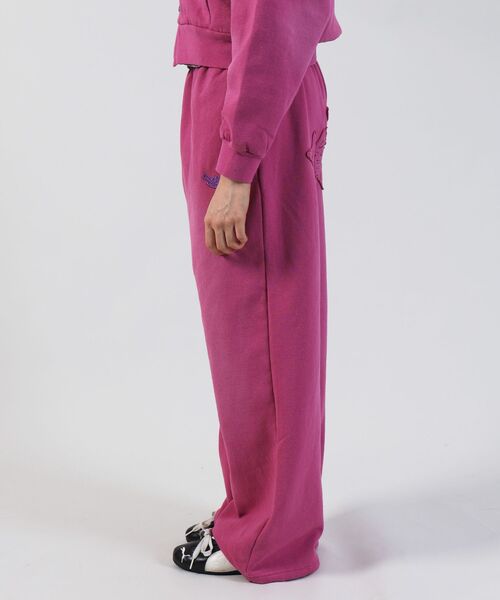 【SEQUENZ（シークエンズ）】LOGO APPLIQUE SWEAT PANTS / フェード スウェット オーバーサイズ ヴィンテージライク 裏起毛 ≪SET UP着用可能≫（スウェットパンツ）｜SEQUENZ（シークエンズ）