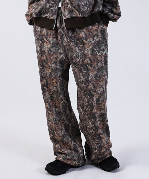 【SEQUENZ（シークエンズ）】LOGO APPLIQUE SWEAT PANTS / フェード スウェット オーバーサイズ ヴィンテージライク 裏起毛 ≪SET UP着用可能≫（スウェットパンツ）｜SEQUENZ（シークエンズ）