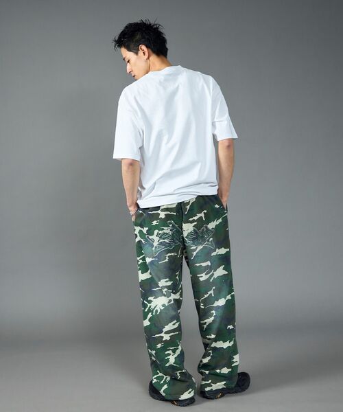 【SEQUENZ（シークエンズ）】LOGO APPLIQUE SWEAT PANTS / フェード スウェット オーバーサイズ ヴィンテージライク 裏起毛 ≪SET UP着用可能≫（スウェットパンツ）｜SEQUENZ（シークエンズ）