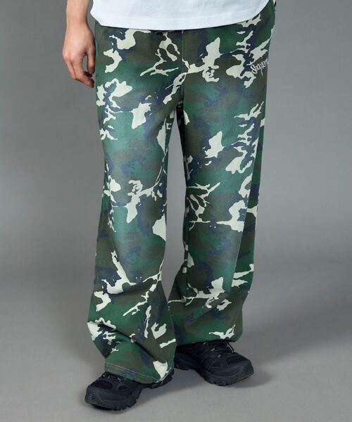 【SEQUENZ（シークエンズ）】LOGO APPLIQUE SWEAT PANTS / フェード スウェット オーバーサイズ ヴィンテージライク 裏起毛 ≪SET UP着用可能≫（スウェットパンツ）｜SEQUENZ（シークエンズ）