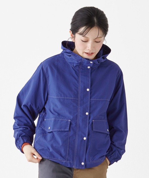 【MIRA MIKATI】VENICE ノースリーブ パーカー / BLUE フリルハイネックパーカー<light blue × black> | satoi