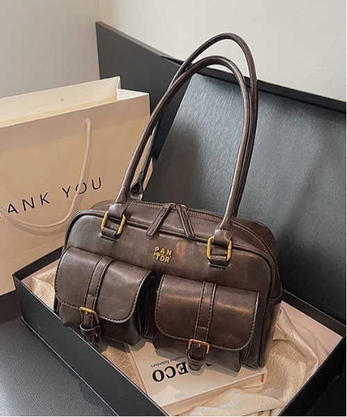 FREE STYLISTS(フリー スタイリスト)の「Y2K レトロ バックルデザインBAG / 500mlペットボトル収納可能(ショルダーバッグ・レディース・ブラウン/ダークブラウン/ブラック・FREE)」の13枚目の写真