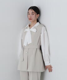 N.（N. Natural Beauty Basic） | 【セットアップ対応】ベルトツキペプラムジレ(ベスト)