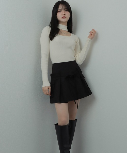 M DOLLY(エムドリー)の「*M DOLLY original* ribbon cargo skirt/リボンカーゴスカート(スカート・レディース・グレー/ブラック/ベージュ・S/FREE)」の14枚目の写真