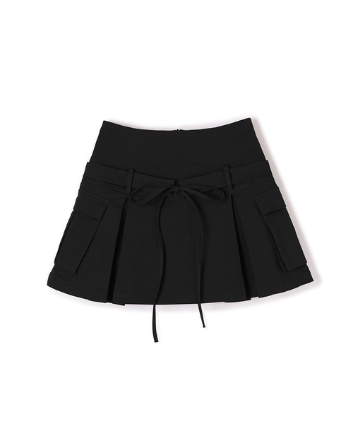 M DOLLY(エムドリー)の「*M DOLLY original* ribbon cargo skirt/リボンカーゴスカート(スカート・レディース・グレー/ブラック/ベージュ・S/FREE)」の8枚目の写真
