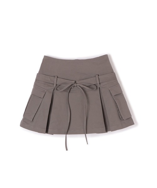M DOLLY(エムドリー)の「*M DOLLY original* ribbon cargo skirt/リボンカーゴスカート(スカート・レディース・グレー/ブラック/ベージュ・S/FREE)」の10枚目の写真