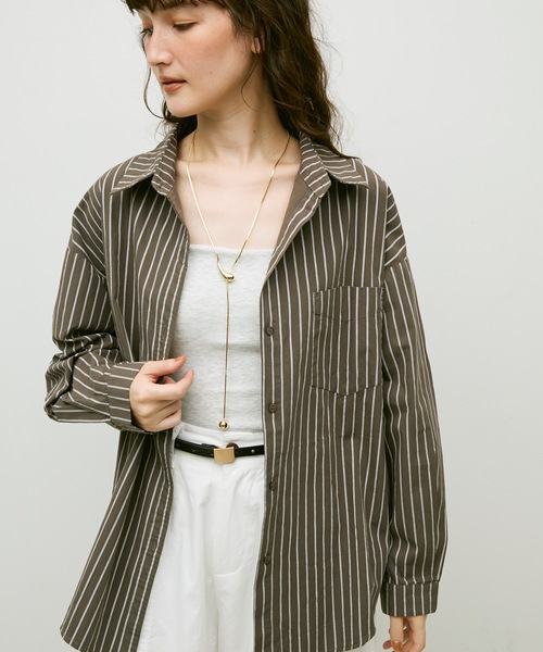 Long sleeve striped shirt / ロングスリーブストライプシャツ