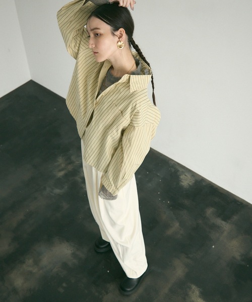 マルチストライプ ロングスリーブシャツ LYBRO LOEWE シルク マルチストライプ ロングシャツ ロゴ入り - メルカリ