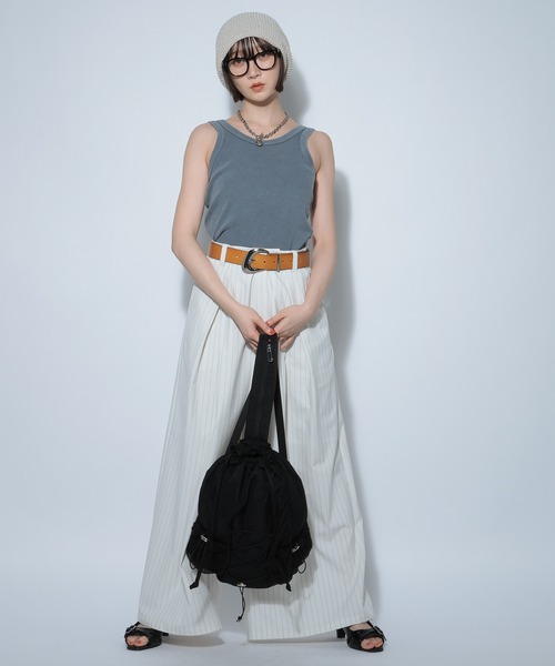 PAGEBOY(ページボーイ)の「ヴィンテージテレコアメスリタンク(タンクトップ・レディース・モスグリーン/チャコールグレー/オフホワイト/ピンク・FREE)」の20枚目の写真