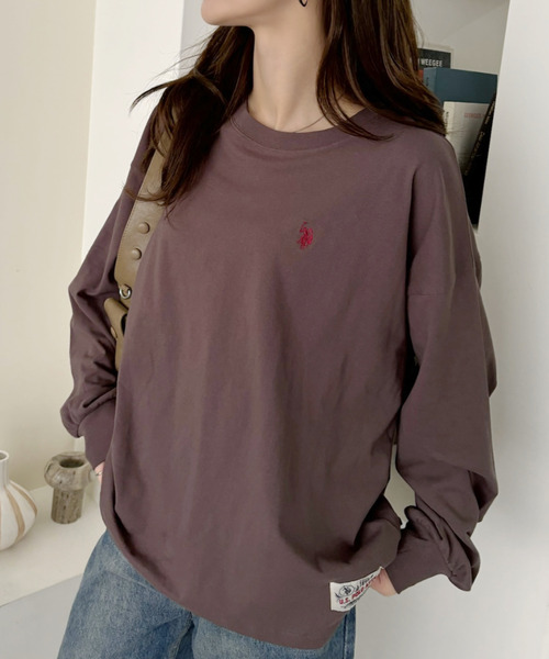 U.S. POLO ASSN.(ユーエスポロアッスン)の「U.S. POLO ASSN. 裾タグ 袖口リブ ロンT(Tシャツ/カットソー・レディース・スミクロ/アイボリー/ベージュ・L/M/S)」の22枚目の写真